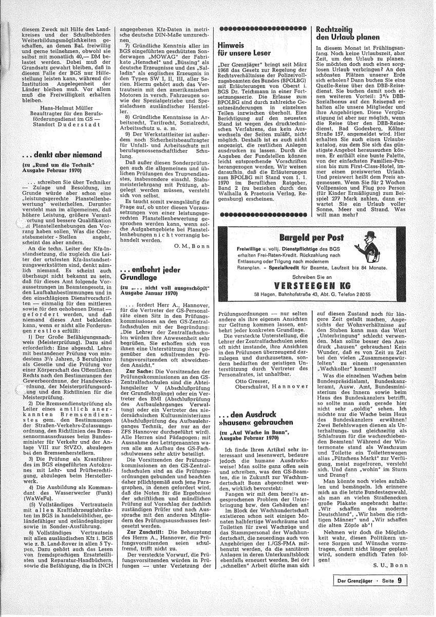 Der Grenzjäger 03/1970 – Seite 9