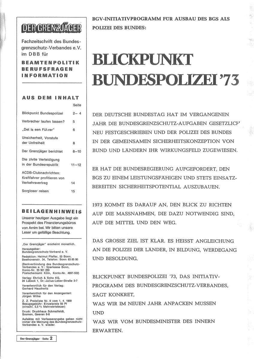 Der Grenzjäger 01/1973 – Seite 2