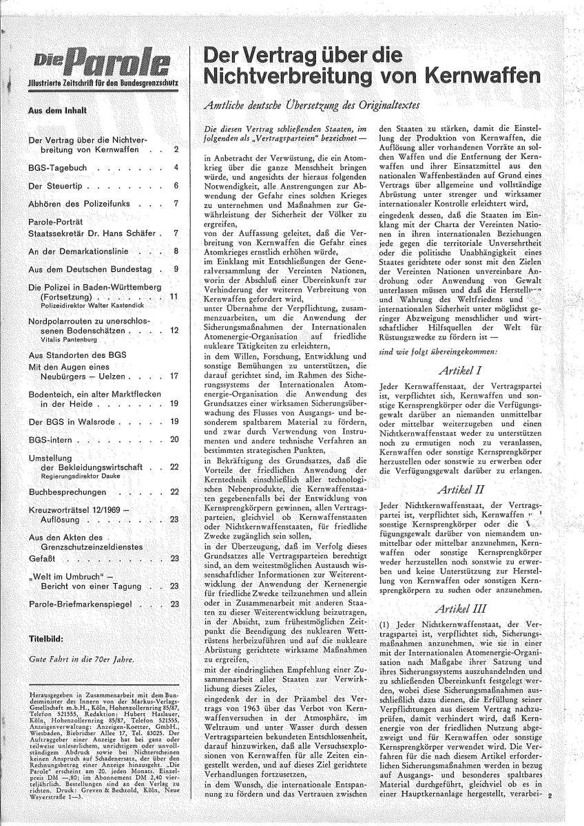 Die Parole 01/1970 – Seite 2