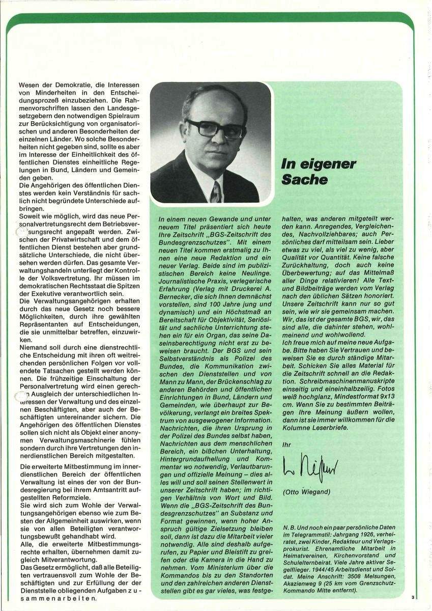 Zeitschrift des BGS 01/1974 – Seite 5