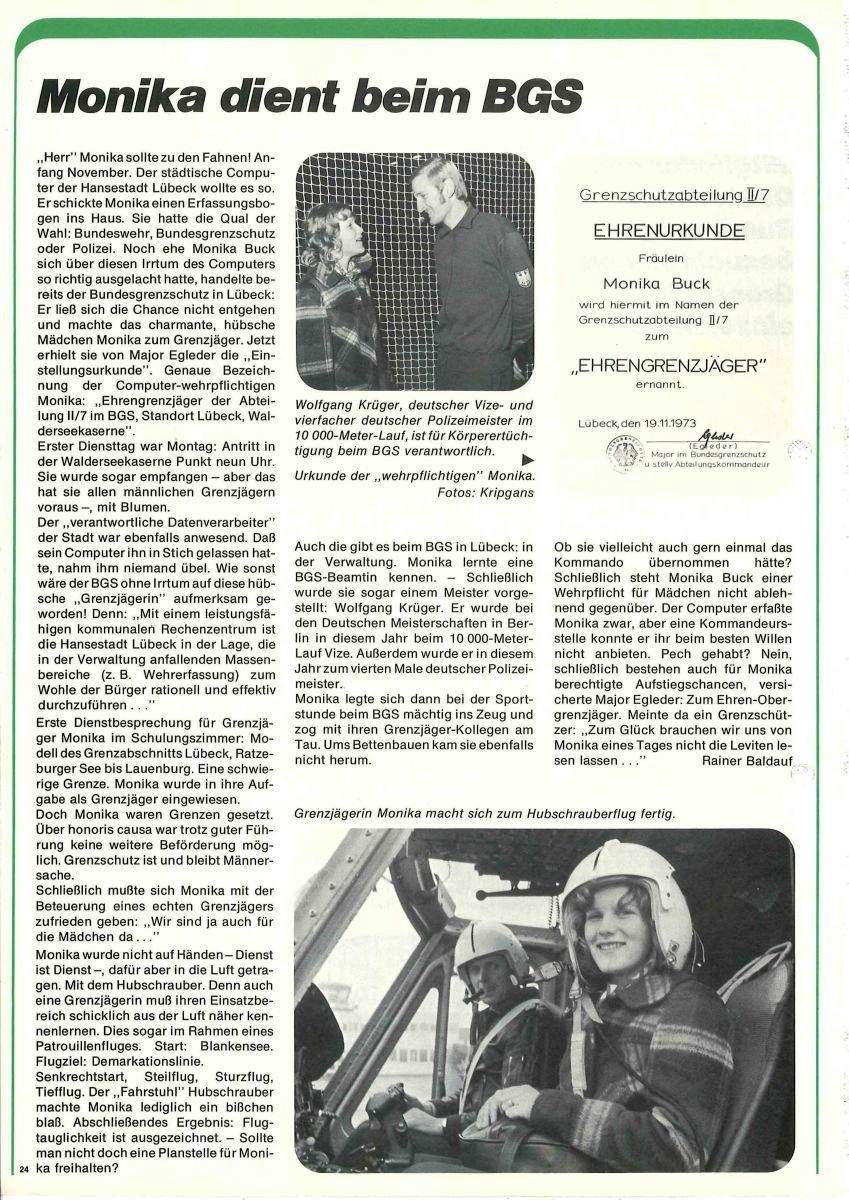 Zeitschrift des BGS 01/1974 – Seite 26