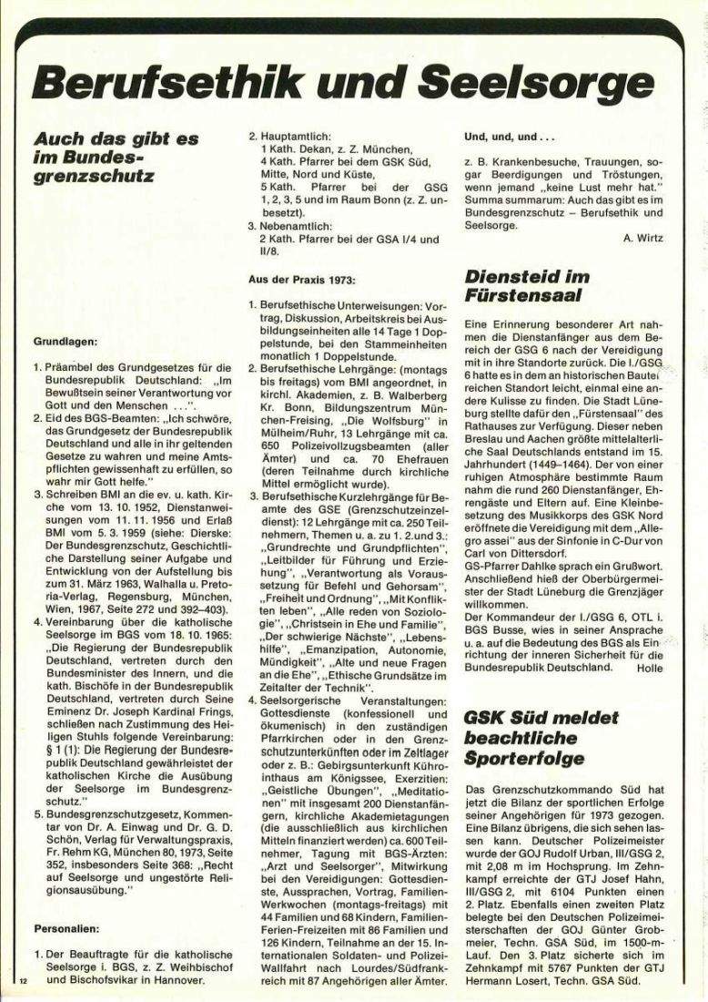 Zeitschrift des BGS 02/1974 – Seite 14