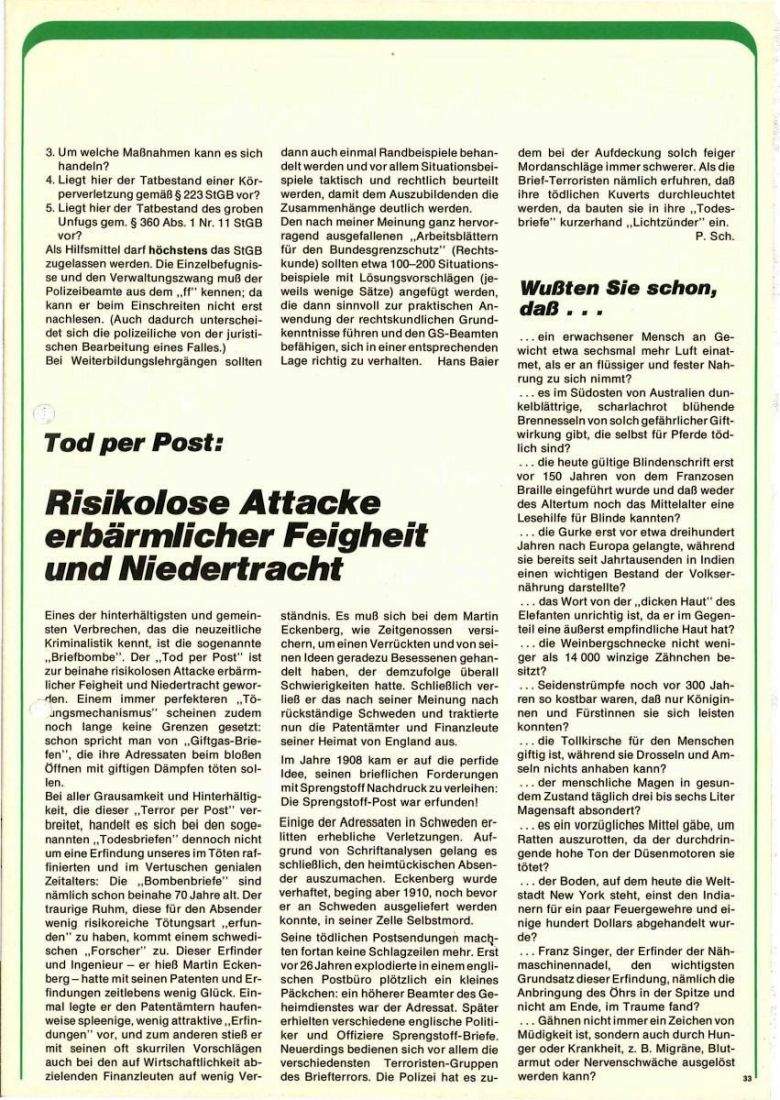 Zeitschrift des BGS 02/1974 – Seite 35