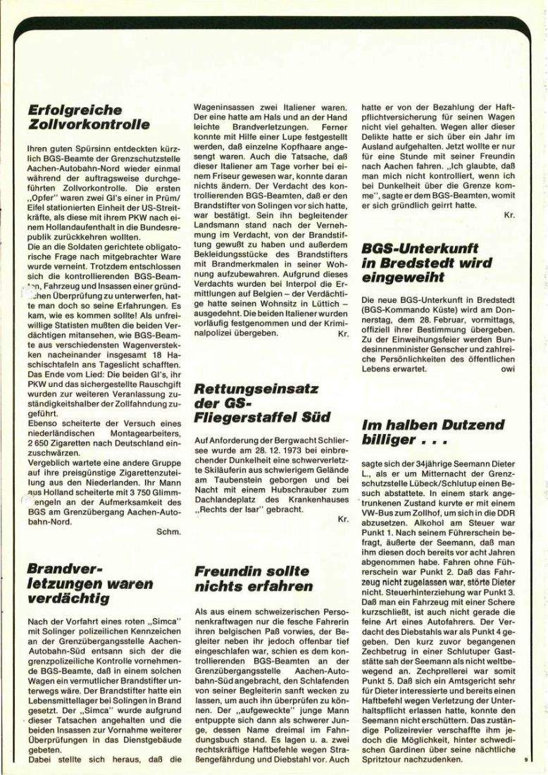 Zeitschrift des BGS 02/1974 – Seite 11