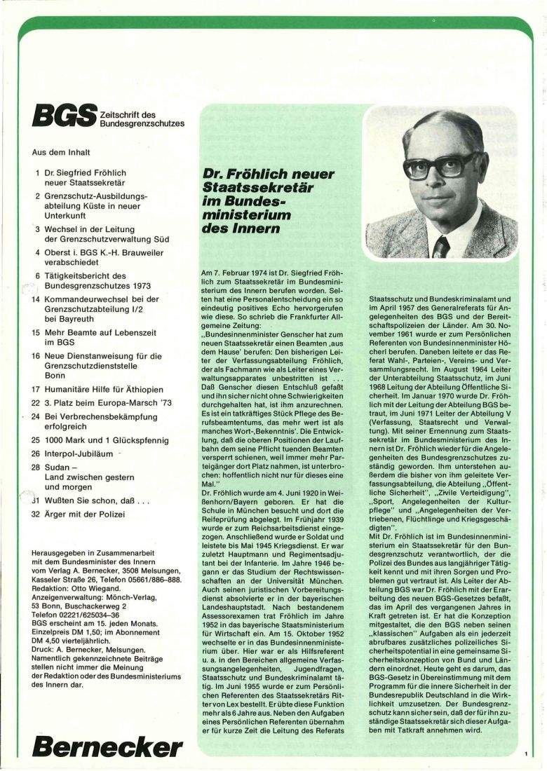 Zeitschrift des BGS 03/1974 – Seite 3