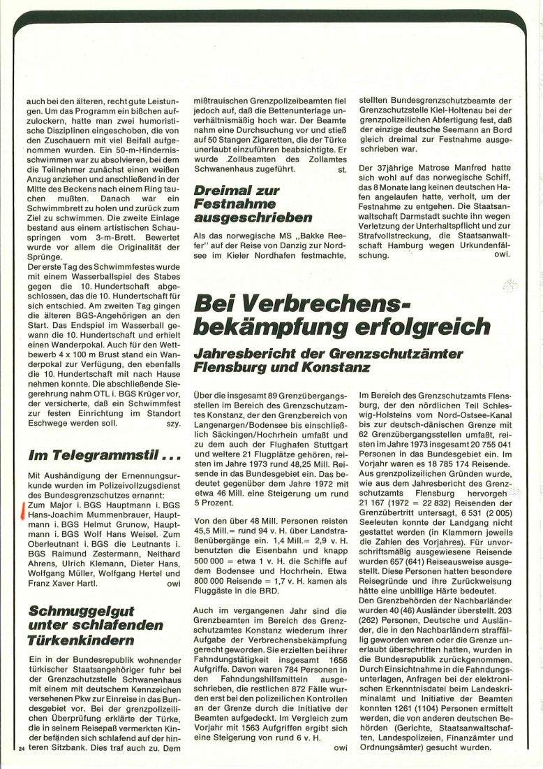 Zeitschrift des BGS 03/1974 – Seite 26
