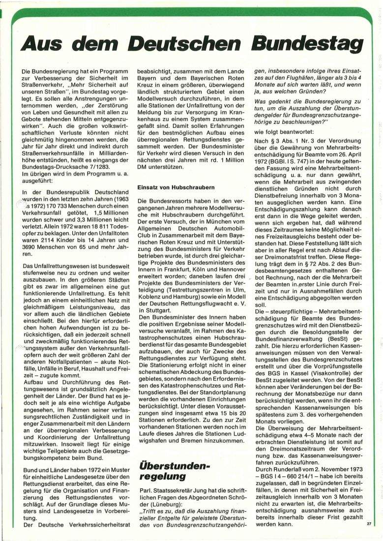 Zeitschrift des BGS 03/1974 – Seite 29