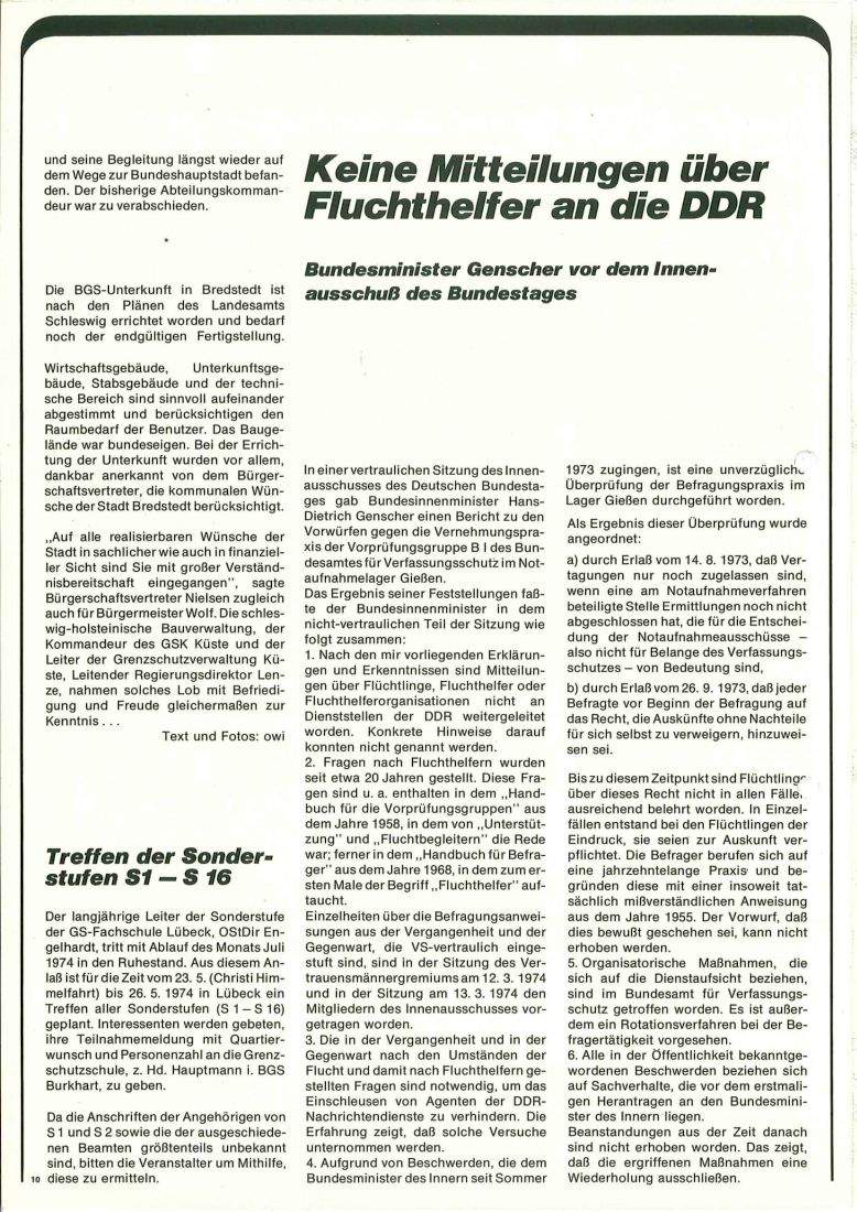 Zeitschrift des BGS 04/1974 – Seite 12