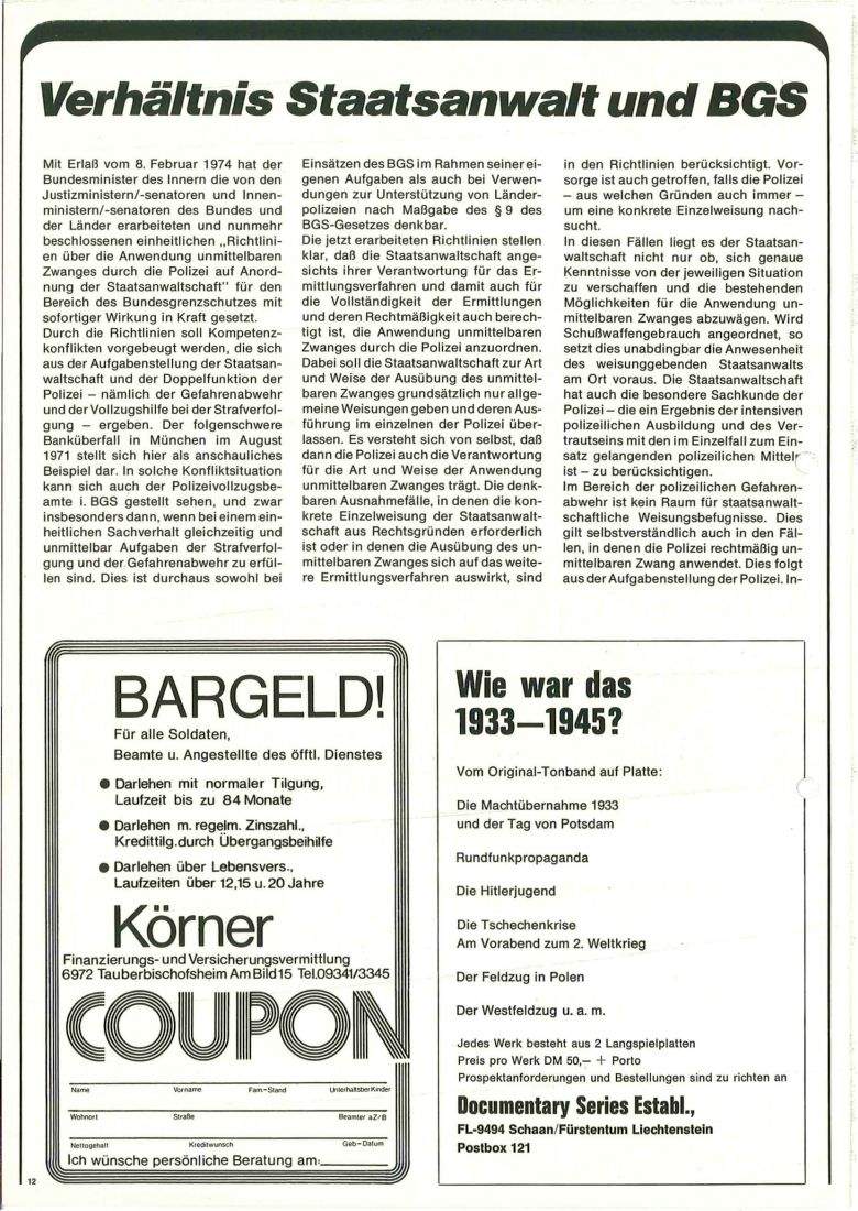Zeitschrift des BGS 04/1974 – Seite 14