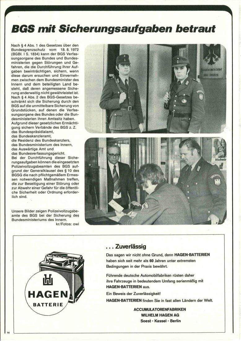 Zeitschrift des BGS 04/1974 – Seite 16