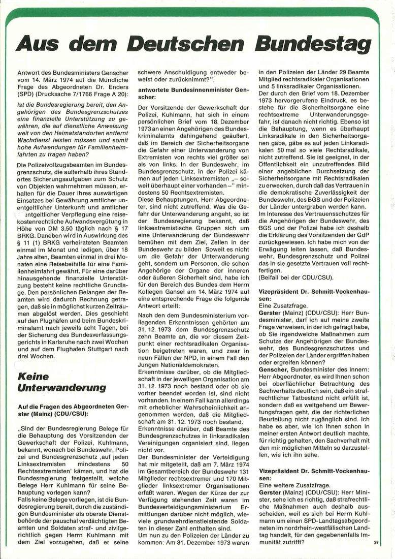 Zeitschrift des BGS 04/1974 – Seite 31