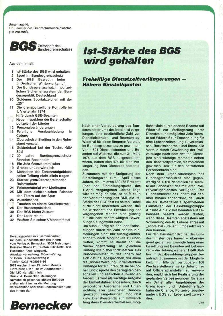 Zeitschrift des BGS 05/1974 – Seite 3