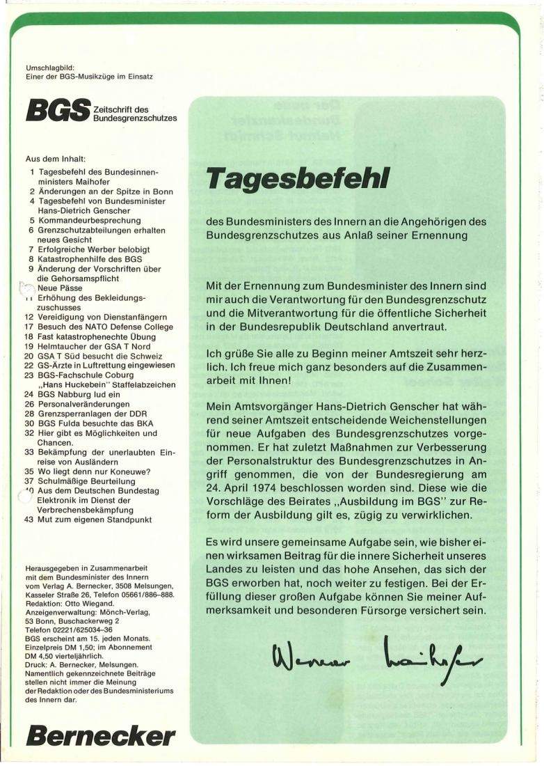 Zeitschrift des BGS 06/1974 – Seite 3