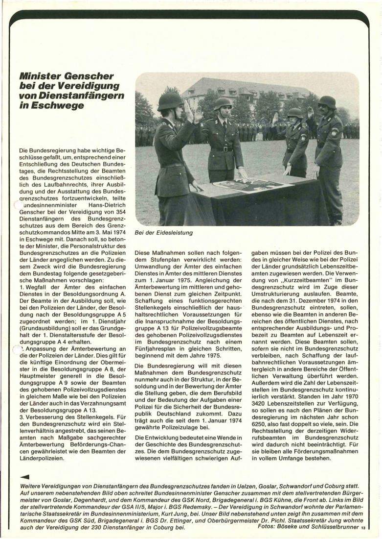 Zeitschrift des BGS 06/1974 – Seite 15