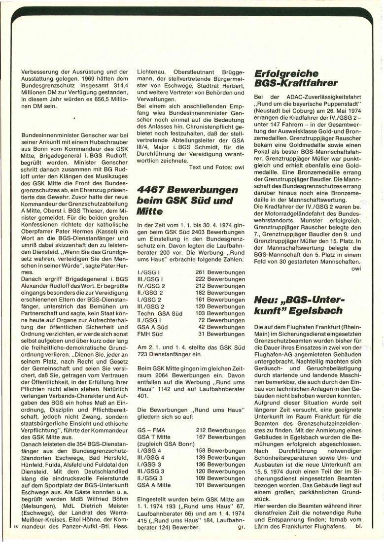 Zeitschrift des BGS 06/1974 – Seite 18