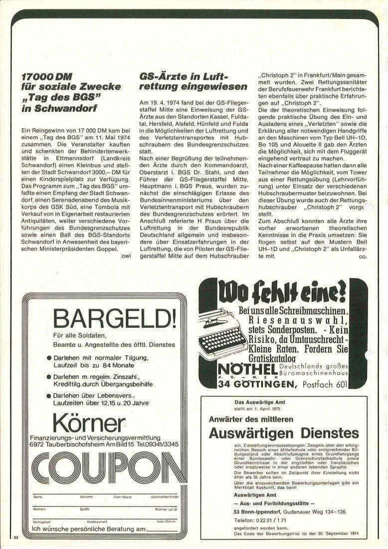 Zeitschrift des BGS 06/1974 – Seite 24