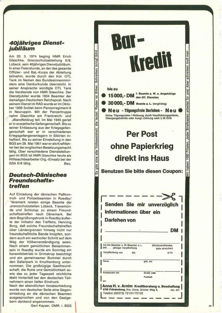 Zeitschrift des BGS 06/1974 – Seite 31
