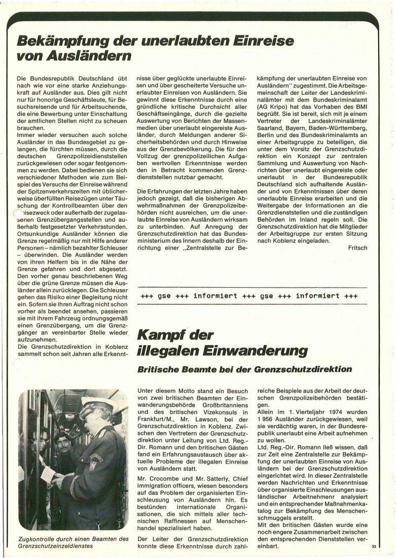 Zeitschrift des BGS 06/1974 – Seite 35