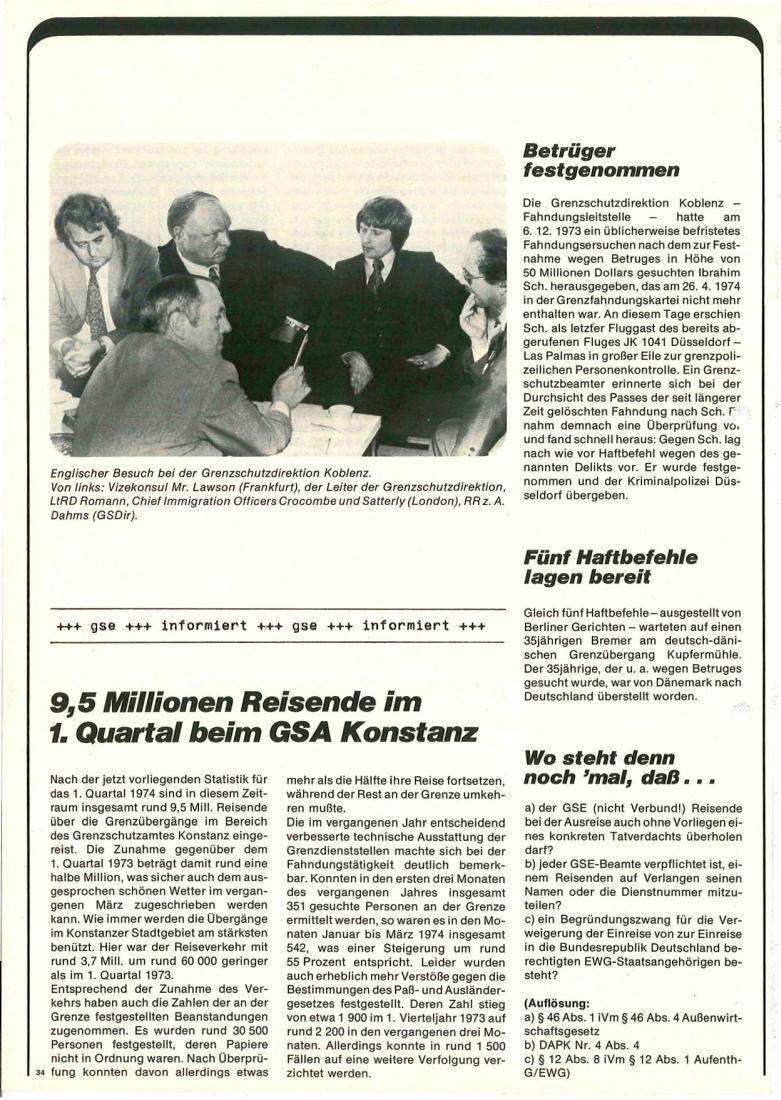 Zeitschrift des BGS 06/1974 – Seite 36