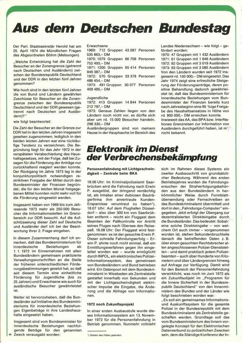 Zeitschrift des BGS 06/1974 – Seite 42