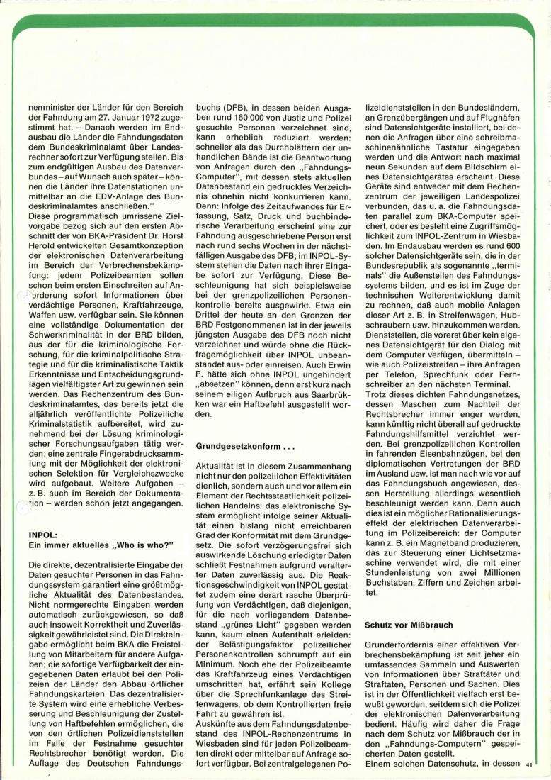 Zeitschrift des BGS 06/1974 – Seite 43