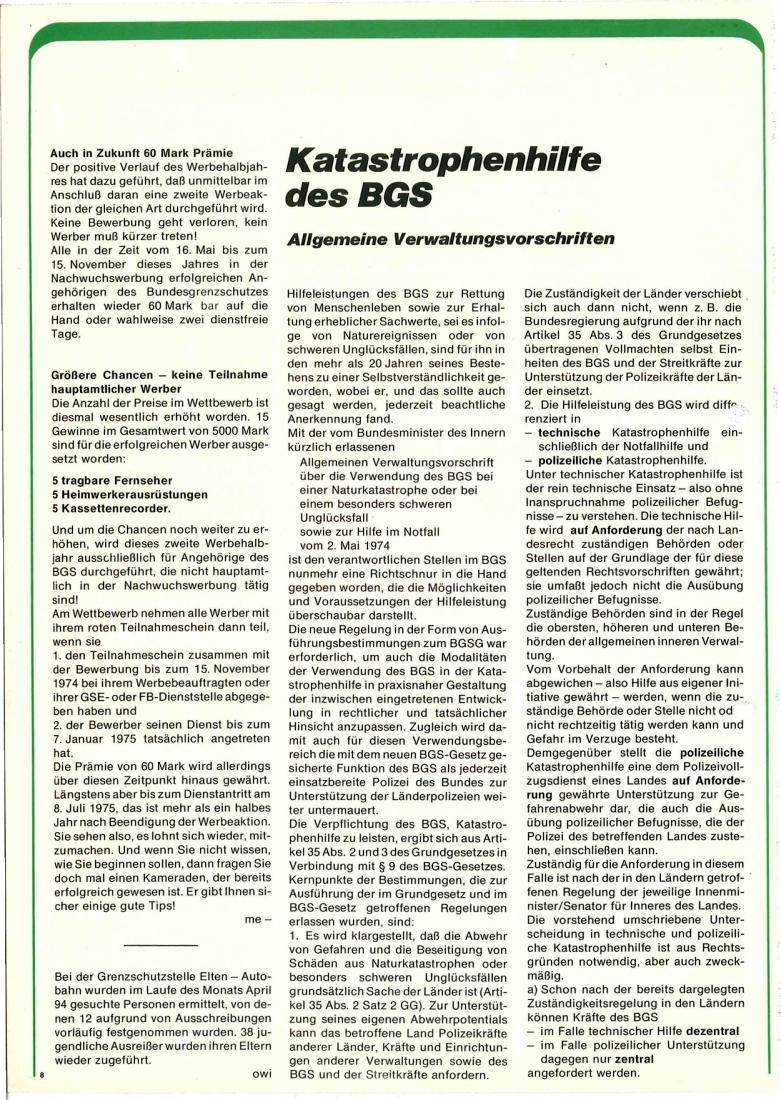 Zeitschrift des BGS 06/1974 – Seite 10