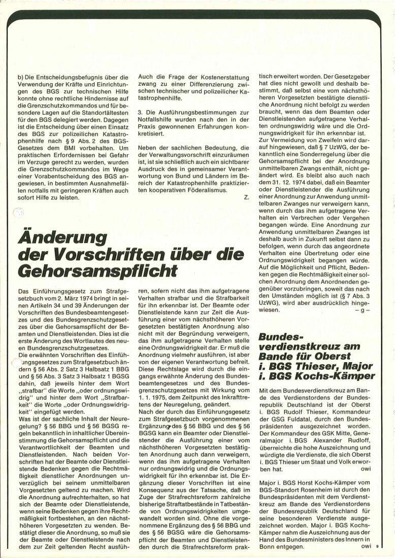 Zeitschrift des BGS 06/1974 – Seite 11