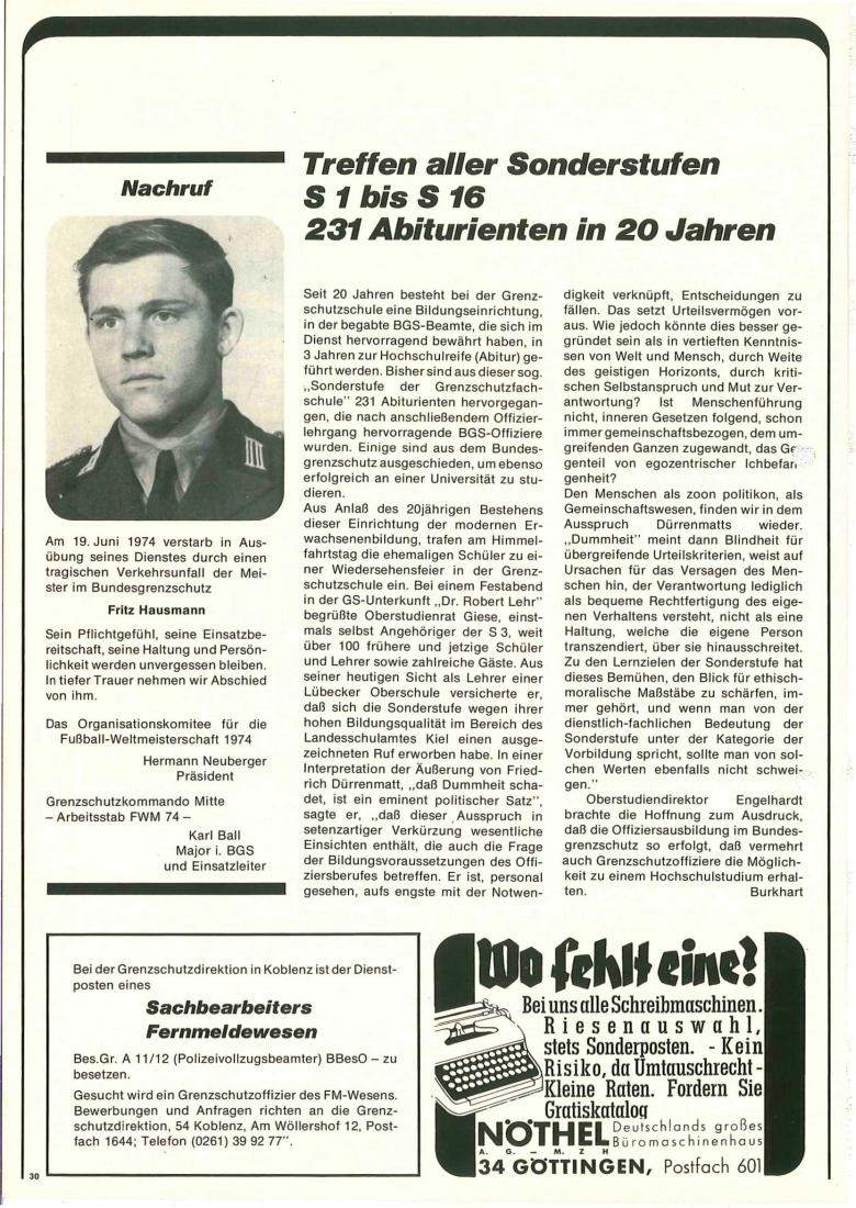 Zeitschrift des BGS 07/1974 – Seite 32