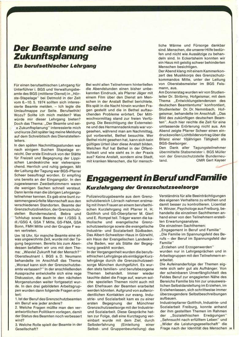 Zeitschrift des BGS 07/1974 – Seite 37