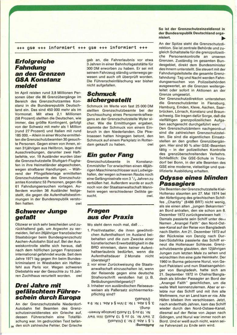 Zeitschrift des BGS 07/1974 – Seite 40