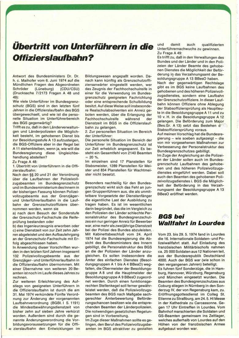 Zeitschrift des BGS 07/1974 – Seite 44