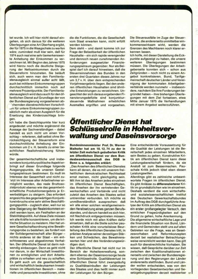 Zeitschrift des BGS 01/1975 – Seite 19