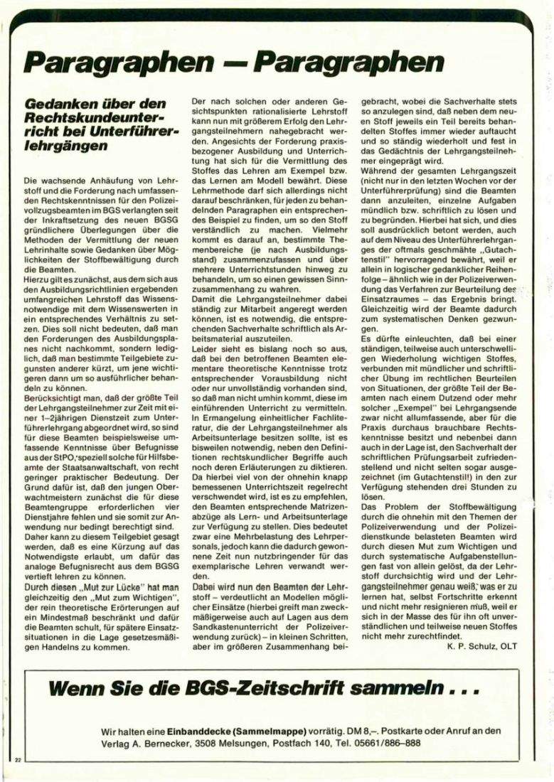 Zeitschrift des BGS 01/1975 – Seite 24