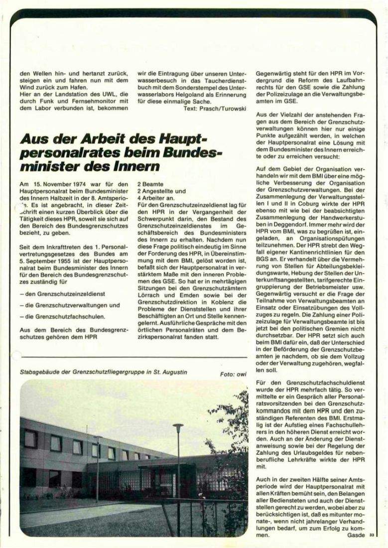 Zeitschrift des BGS 01/1975 – Seite 35