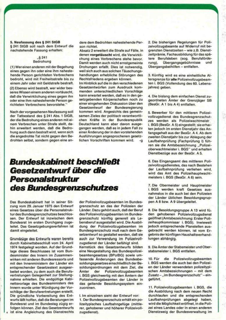 Zeitschrift des BGS 03/1975 – Seite 6