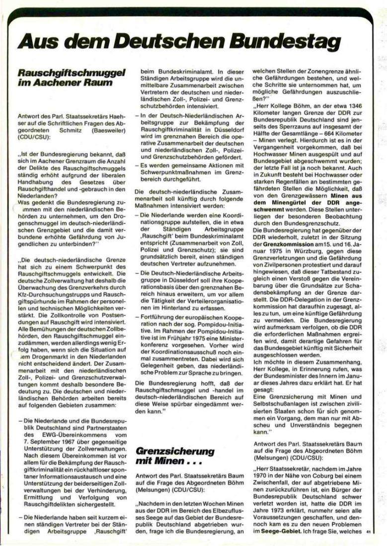 Zeitschrift des BGS 03/1975 – Seite 43