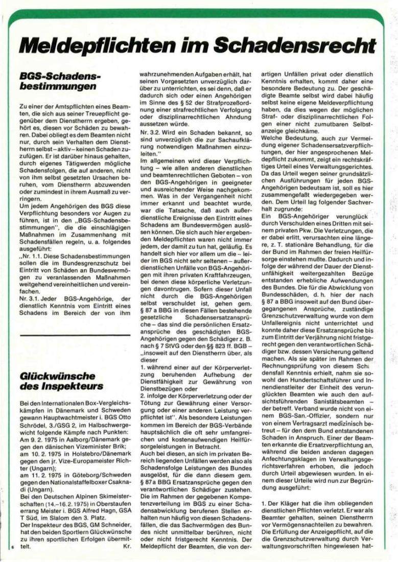 Zeitschrift des BGS 03/1975 – Seite 8