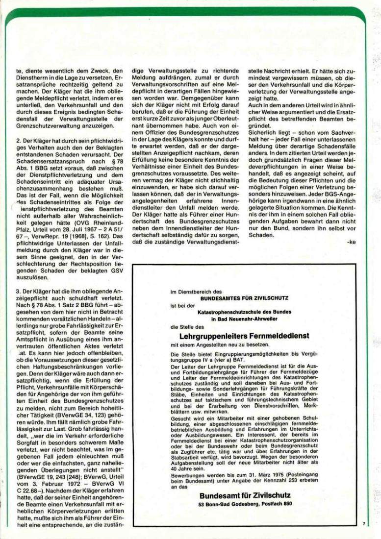 Zeitschrift des BGS 03/1975 – Seite 9