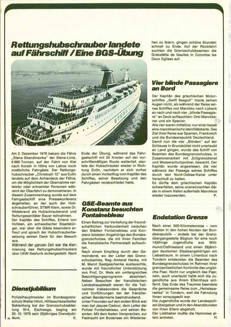 Zeitschrift des BGS 01/1977 – Seite 38