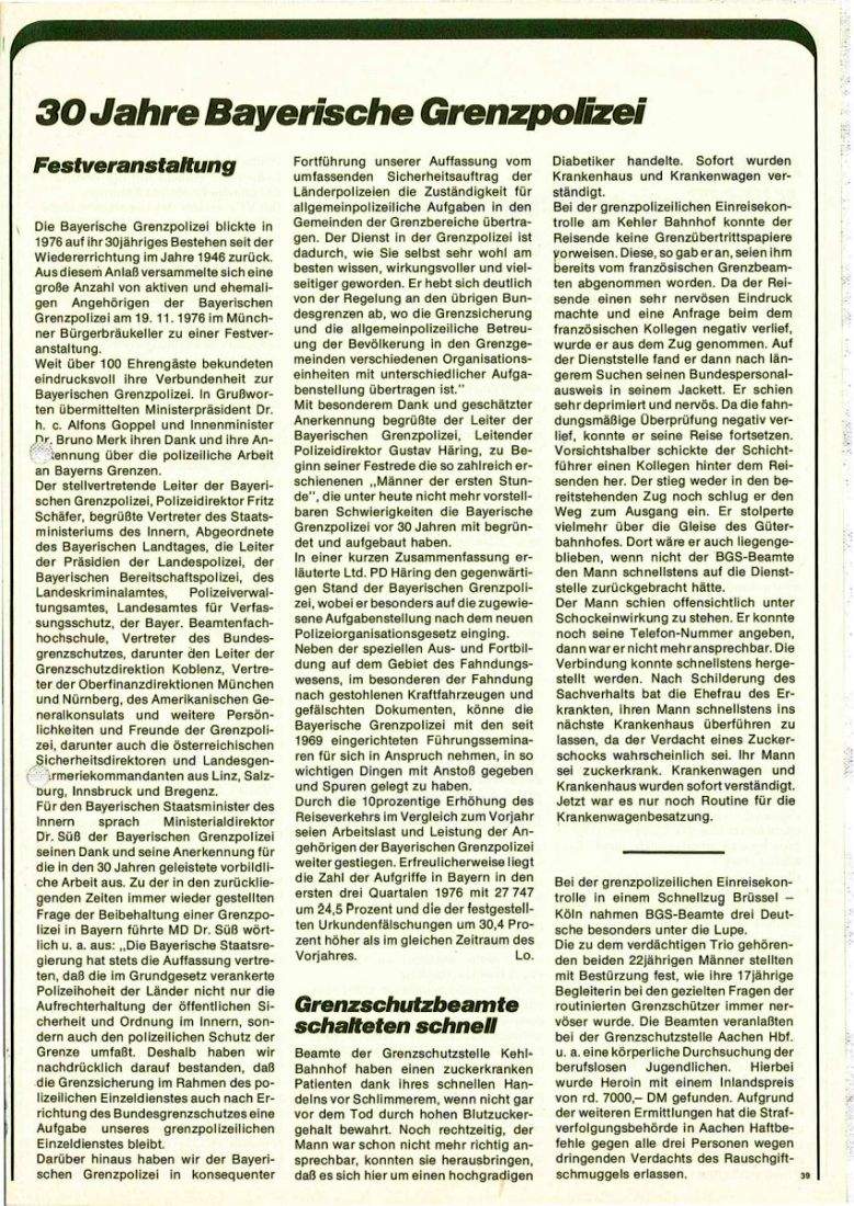 Zeitschrift des BGS 01/1977 – Seite 41