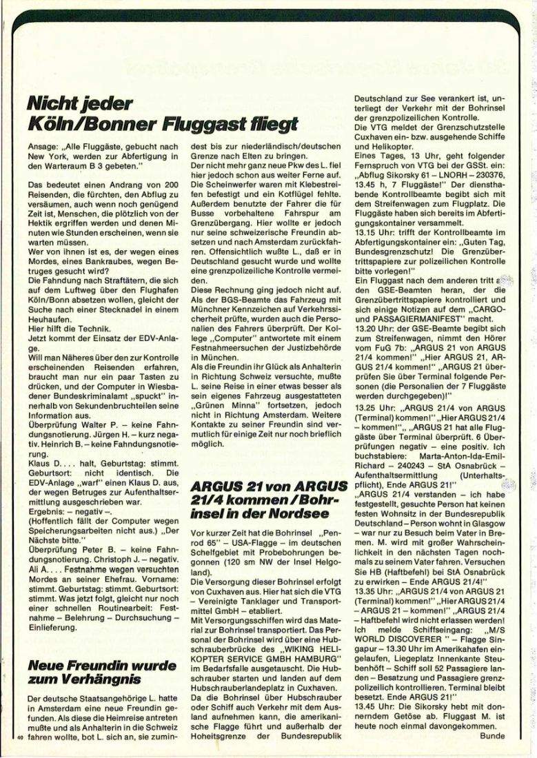 Zeitschrift des BGS 01/1977 – Seite 42