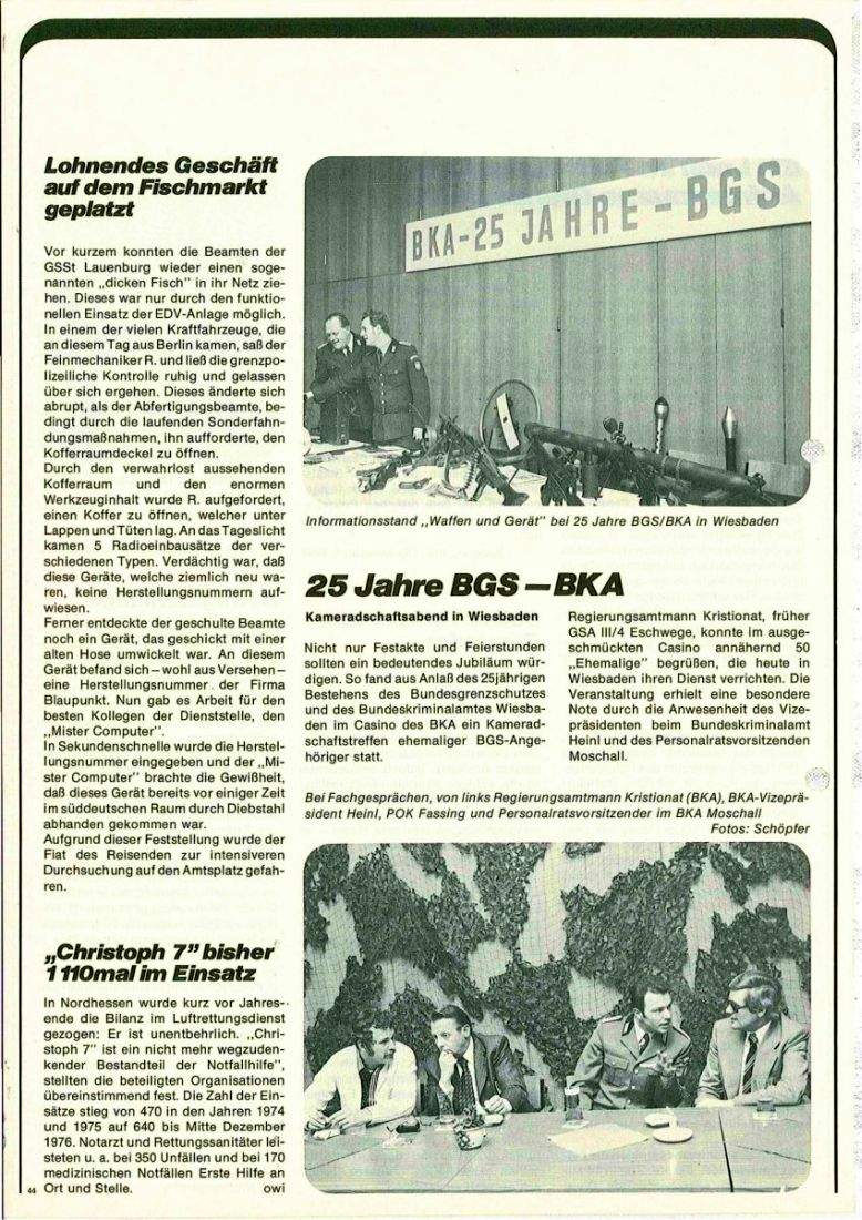 Zeitschrift des BGS 01/1977 – Seite 46