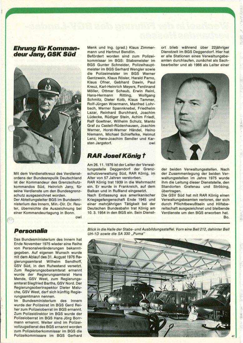 Zeitschrift des BGS 01/1977 – Seite 49