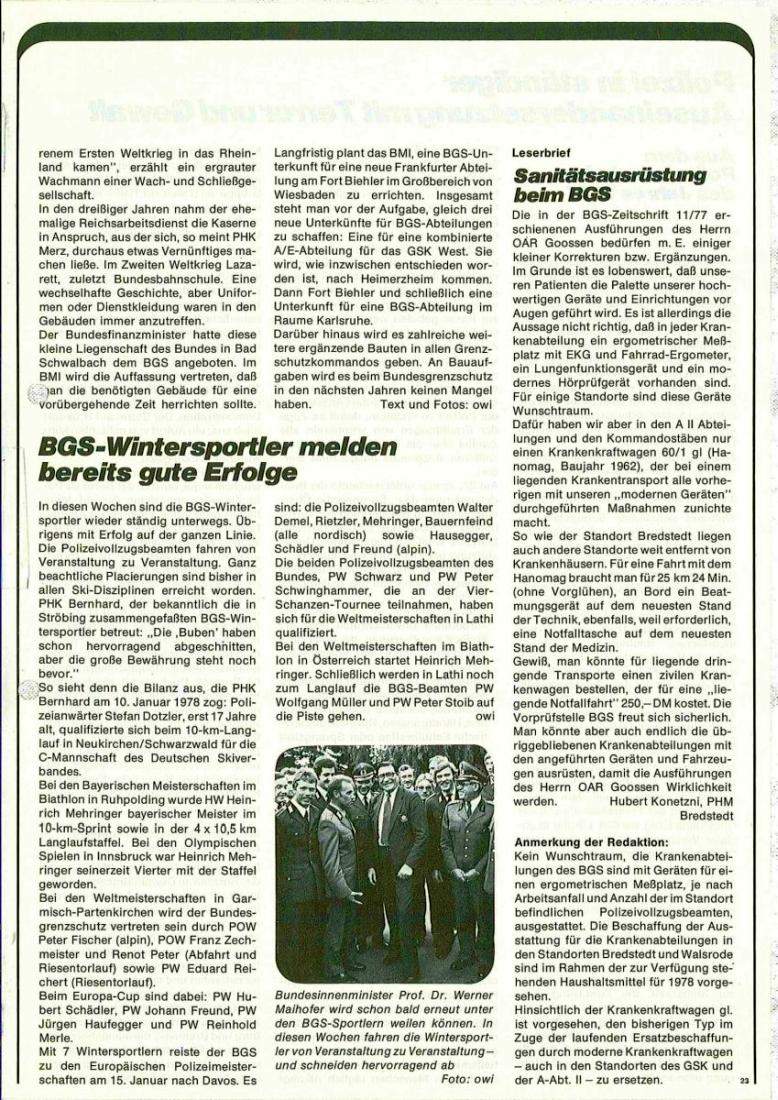 Zeitschrift des BGS 01/1978 – Seite 25